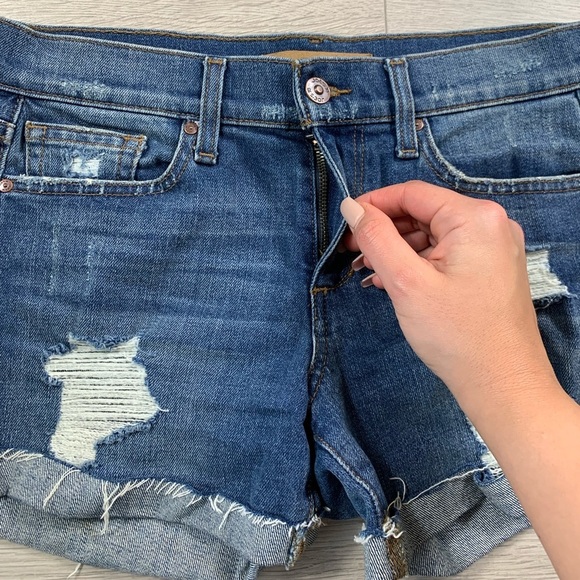 Joe’s Jeans High Rise Distressed Jean Shorts - Picture 3 of 9